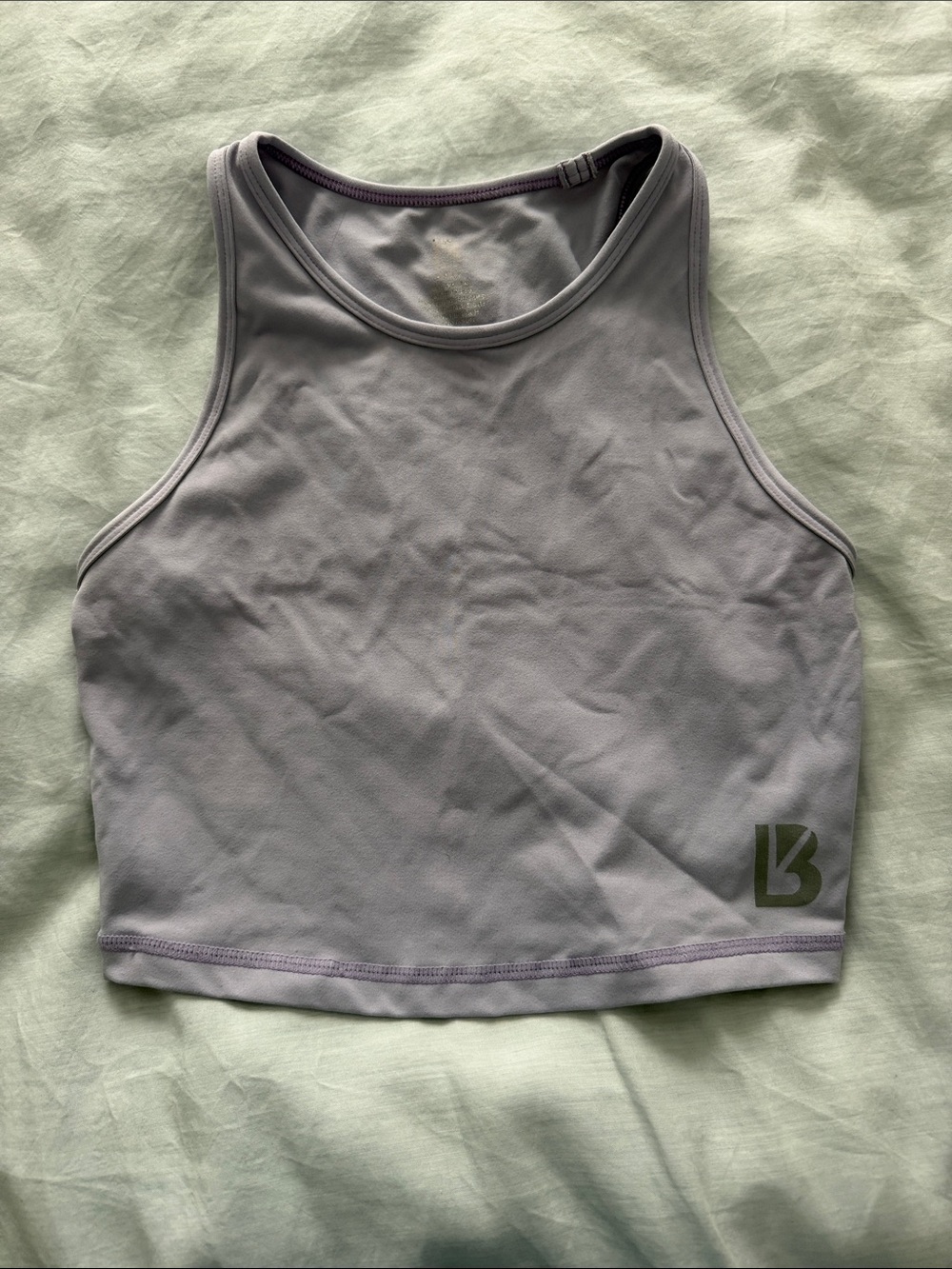 Buffbunny Light Lavender High-Neck Crop Top